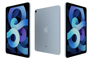 Apple iPad Air 4 2020 Sky Blue Low Poly