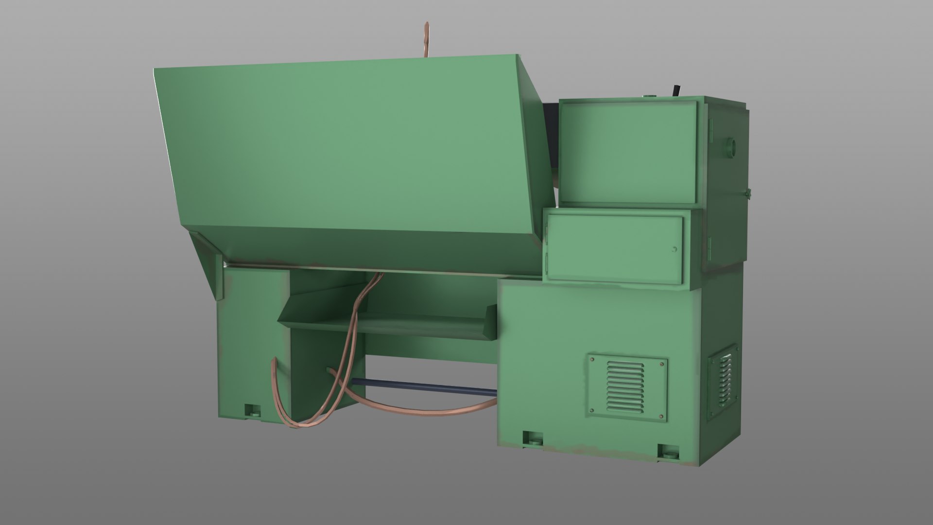 Lathe Machine Low Poly 3D Model - TurboSquid 2229356