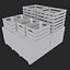 3d stacked crates model