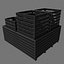 3d stacked crates model