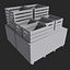 3d stacked crates model