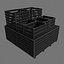 3d stacked crates model