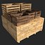 3d stacked crates model