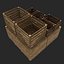 3d stacked crates model