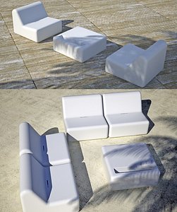 table sun lounger 3d model