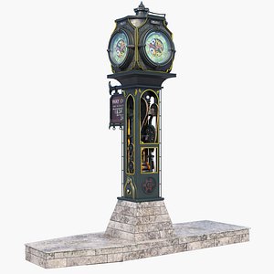 3D model steampunk watch ue4