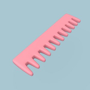 Pink Hairbrush Lowpoly