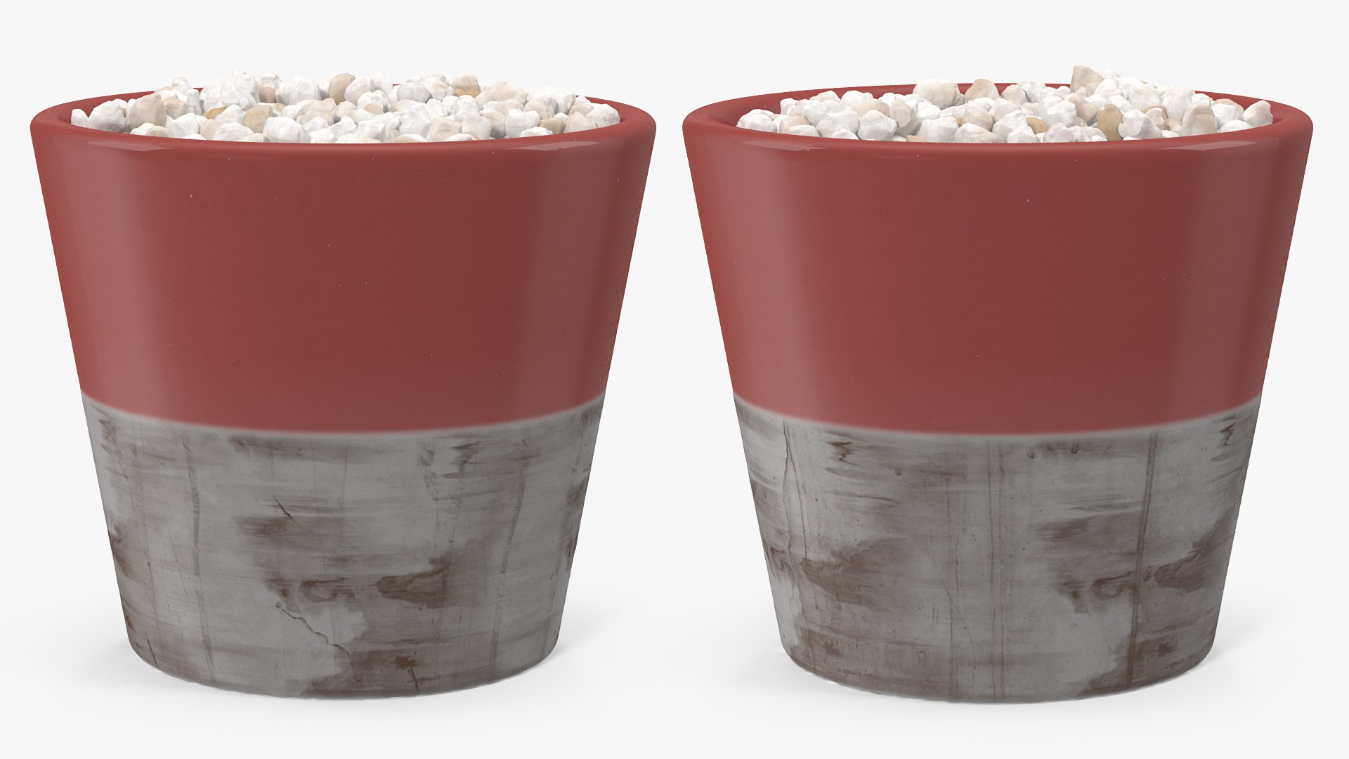 Plant Pot Covered with Pebbles 3D model preview