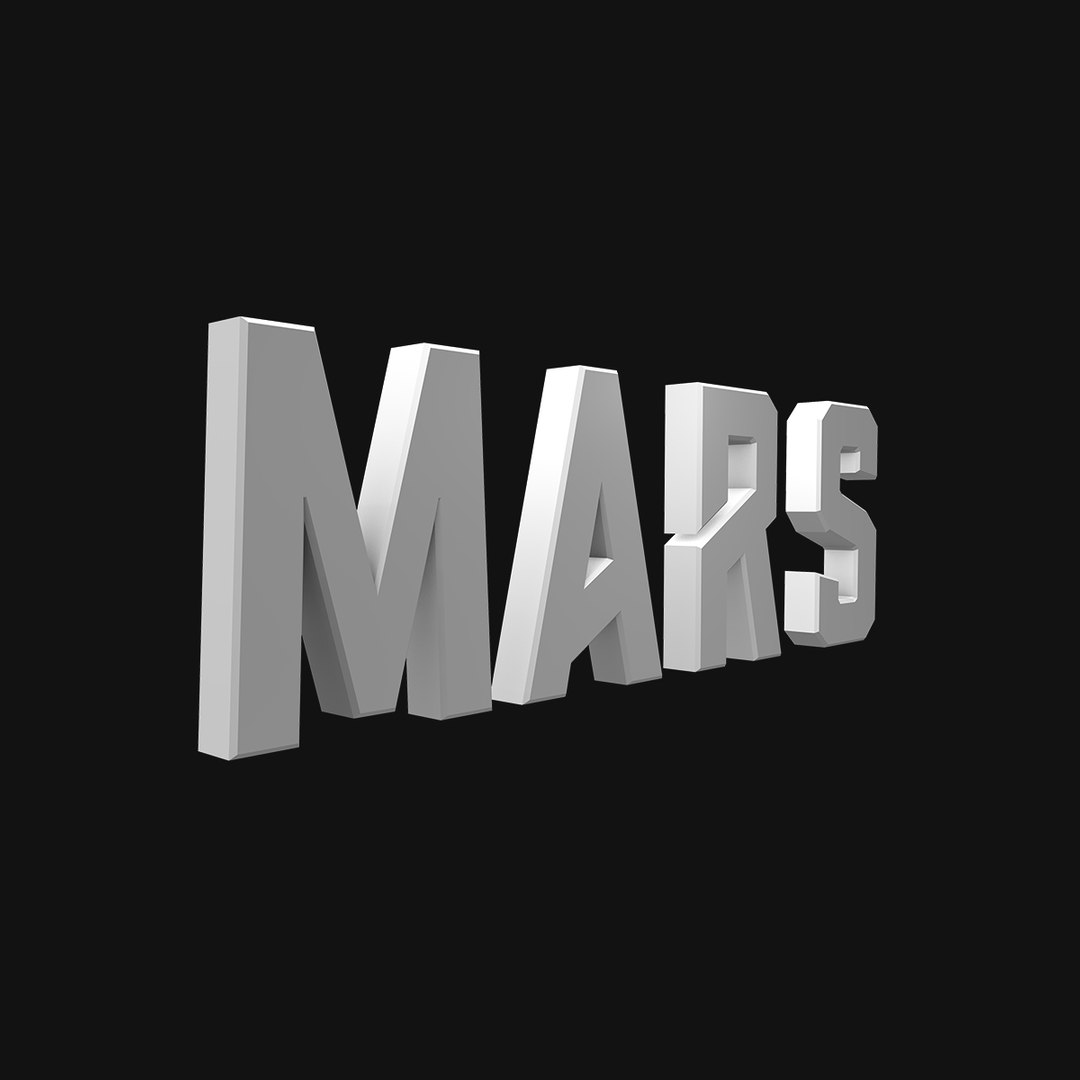 3D Mars Movie Letters - TurboSquid 1271094