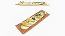 Rye thin bread with cheese