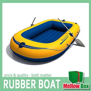 rubber boat 3d model