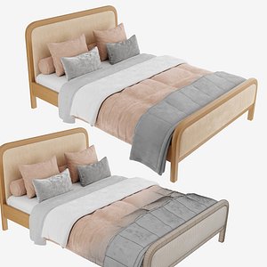 Torleone bed with bed base in 3D 3D model 3D model