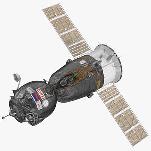 soyuz ms manned spacecraft 3D model
