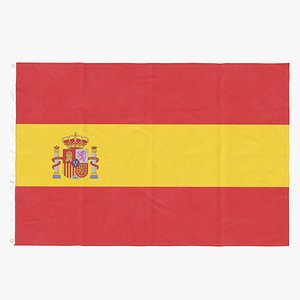 3D flag laying pose spain