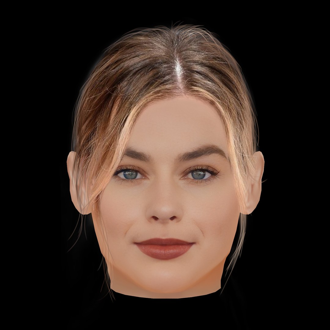 3D Margot Robbie Head - Low Poly Head For Game - No Hair Model - TurboSquid  2199693