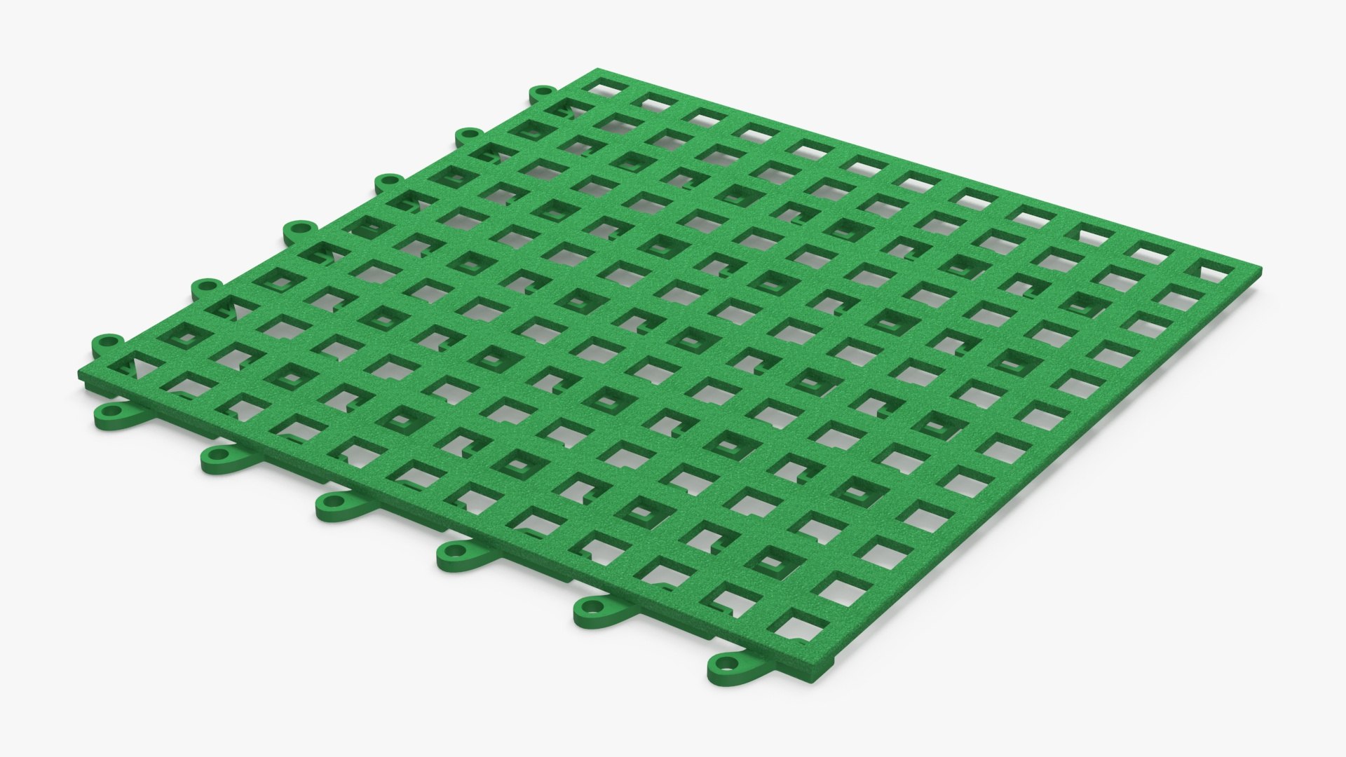 3D Model Plastic Floor Mat Piece Green - TurboSquid 2234506