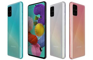 vSamsung Galaxy A51 All Colors Low Poly 3D model