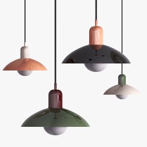 3D Macaron Bauhaus Pendant Light model