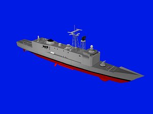 3d model uss oliver hazard perry
