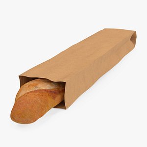 Kraft Paper Bag with Baguette