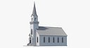 Small White Wooden Church