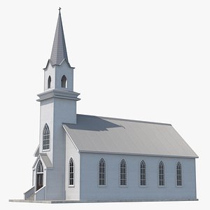 Small White Wooden Church