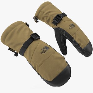 The North Face Mens Montana Etip GTX Mitten Gloves Beige