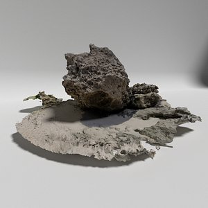 3D beach rock 2 model