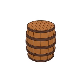 old barrel cg cad 3D model