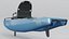 Kayak for fishing Hobie Mirage Pro Angler 14 with 360 Blue 3D model