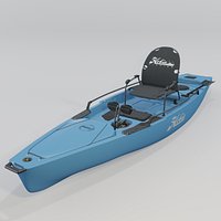 Kayak for fishing Hobie Mirage Pro Angler 14 with 360 Blue 3D model