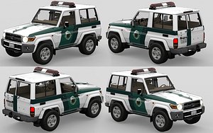 Saudi police toyota land cruiser j71 with engine