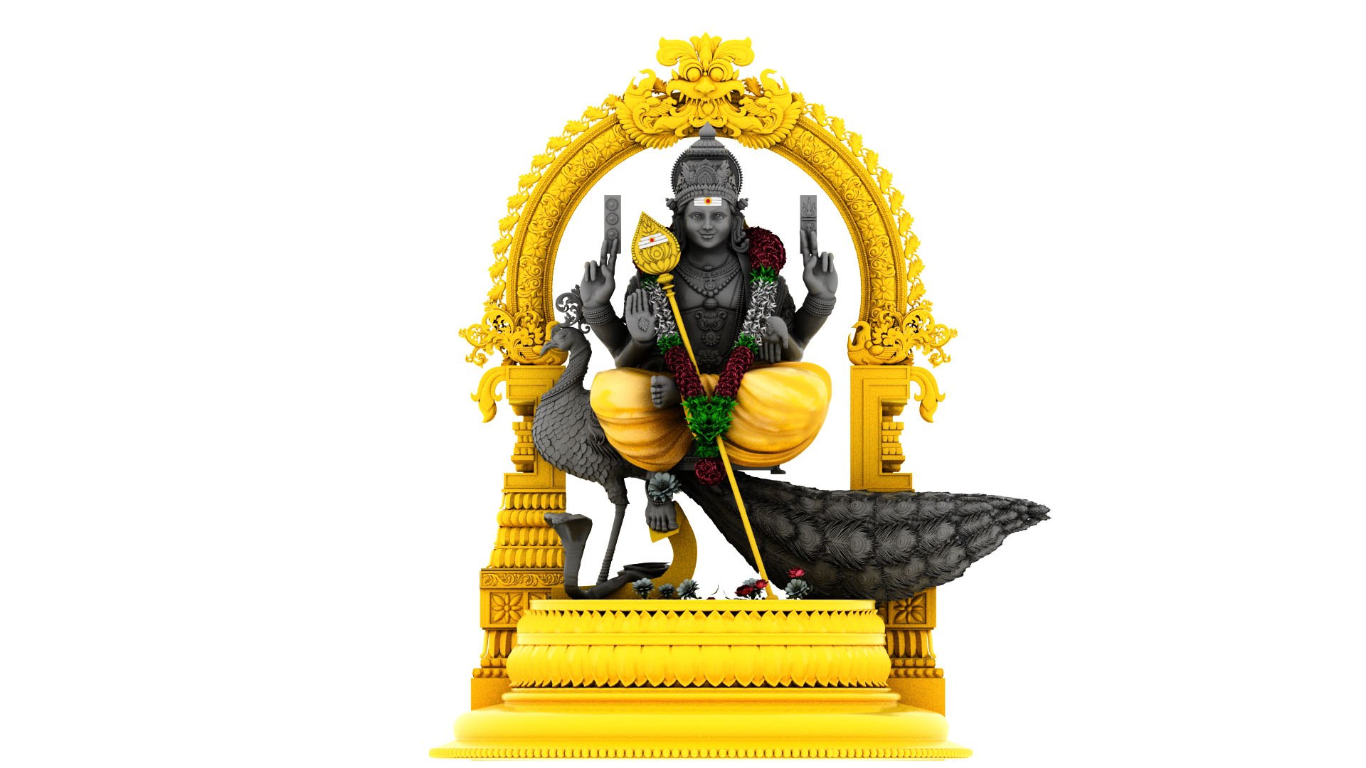 modelo 3d lord murugan muruga statue model TurboSquid 1955746