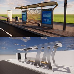 3D Bus Stop Collections -B6