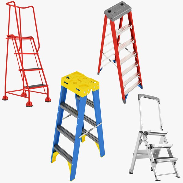 wooden folding ladder 3d max