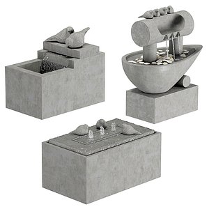 Birds fountain collection model
