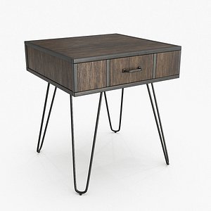 Adecyn Square Side Table Brown 3D model