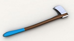 3d model of axe wood