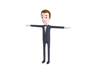 3D model CartoonMan045 Groom
