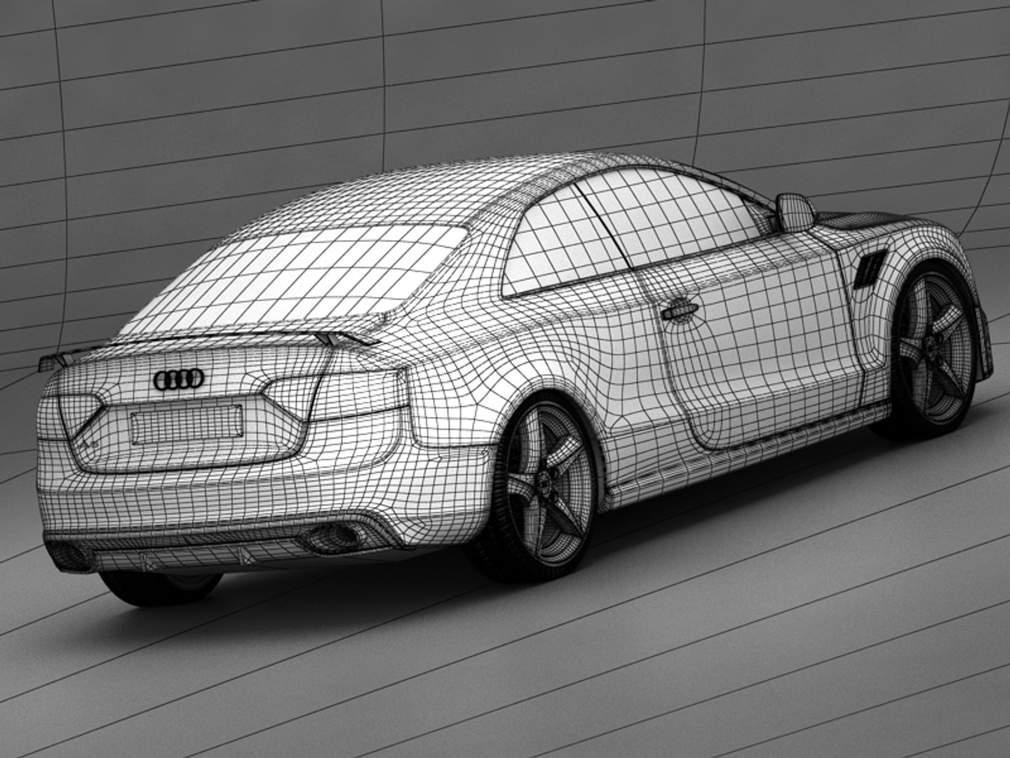 race car audi a5 3d max