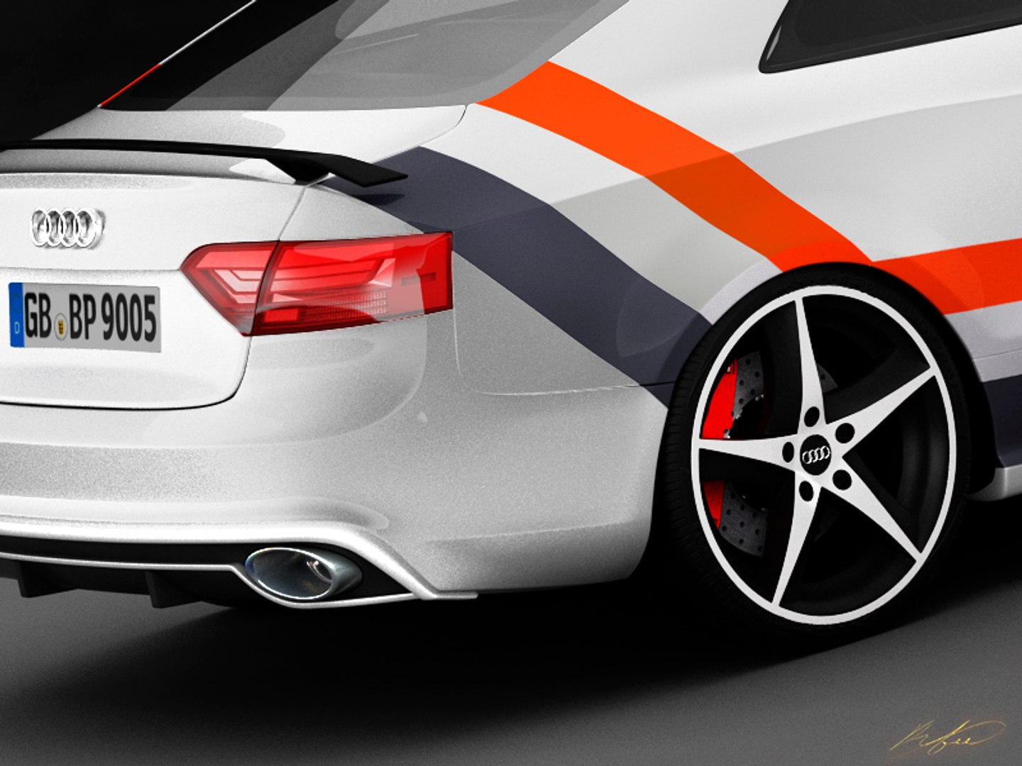 race car audi a5 3d max