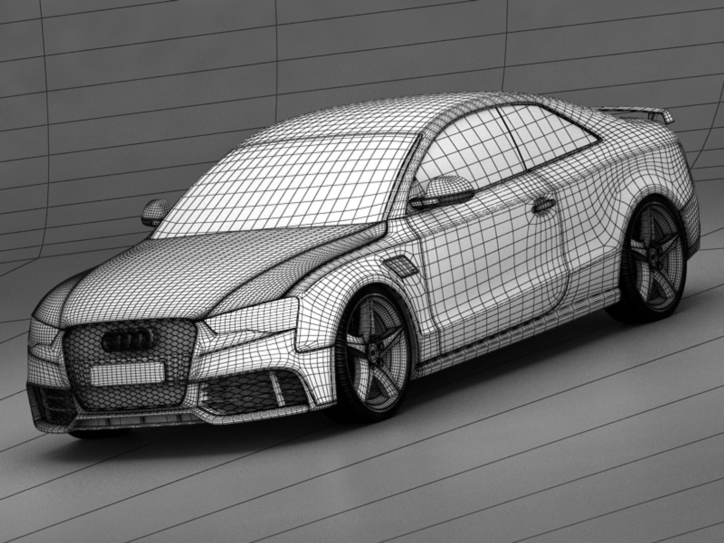 race car audi a5 3d max