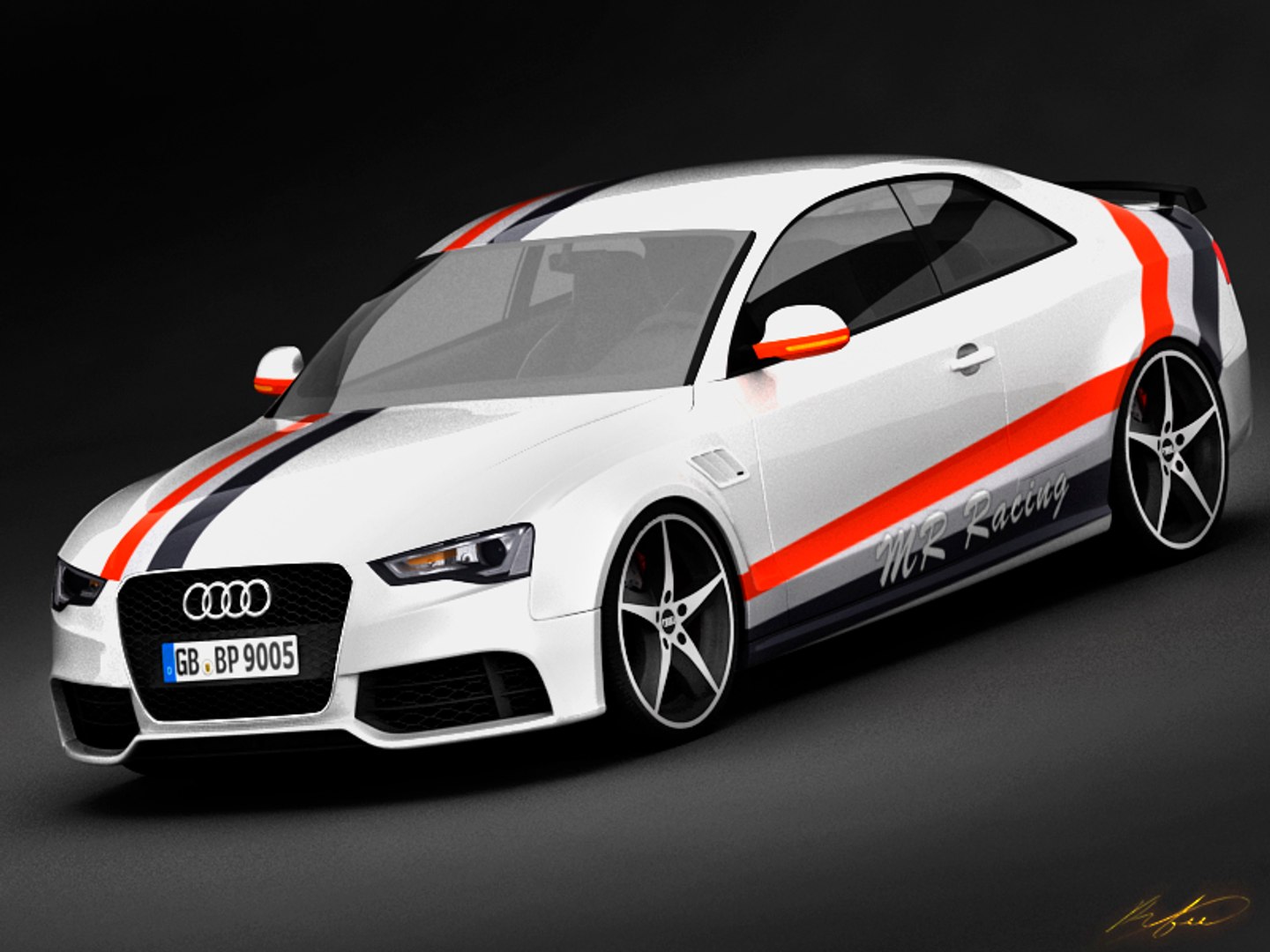race car audi a5 3d max
