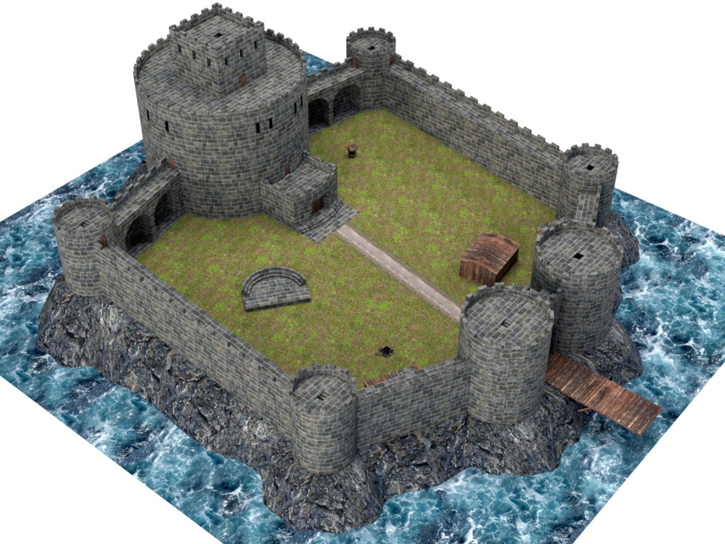 3D Castle Architecture Model - TurboSquid 1595473