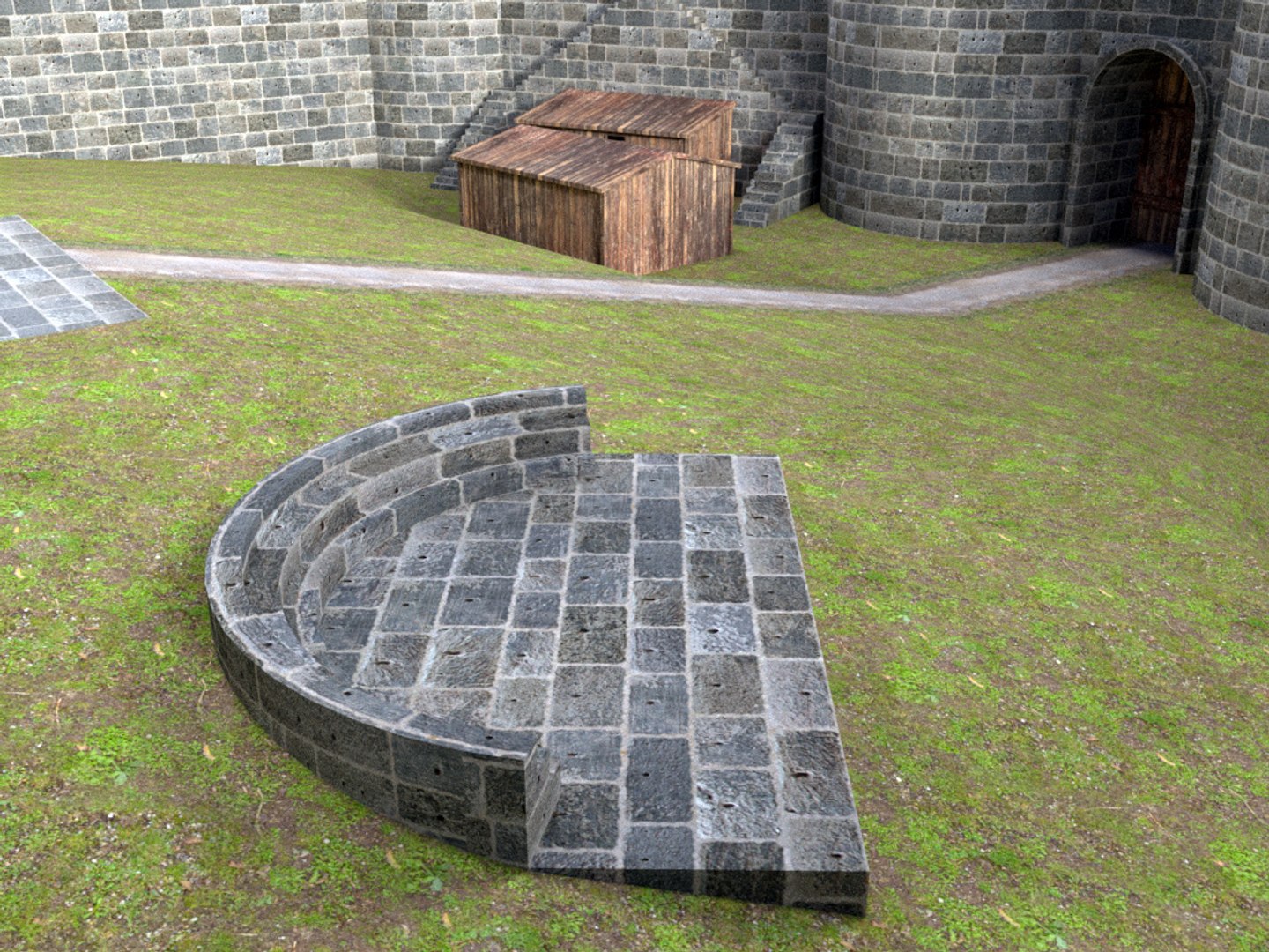 3D Castle Architecture Model - TurboSquid 1595473