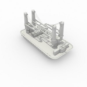 barge cranes 3d 3ds