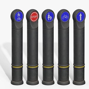3D Traffic Bollard B model