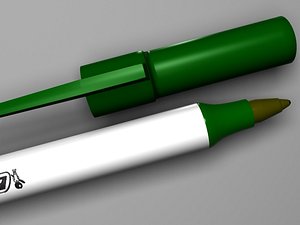 3ds max bic pen green