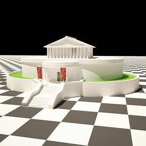 3d greece columns model