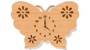 3d model butterfly clock